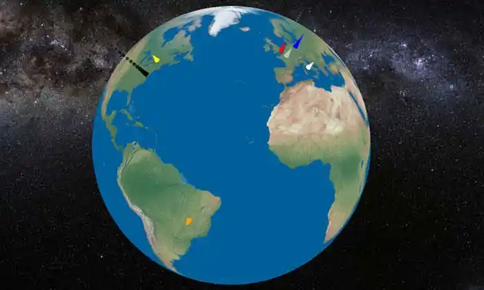 three.js实现球体地球2018年全球gdp前十国家标记