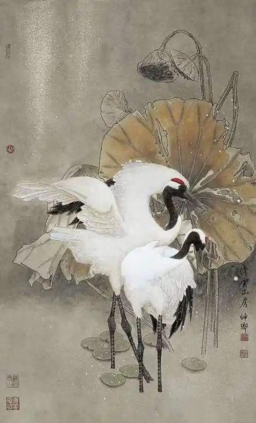 风水白鹤展翅图片(白鹤展翅寓意)-百科学社