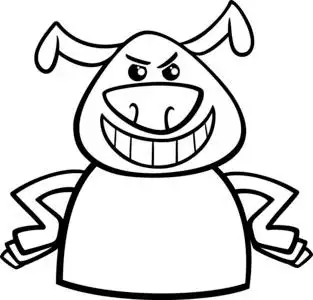 心情发怒的狗着色页照片