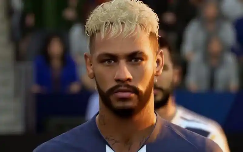 fifa20脸补巴黎圣日耳曼内马尔最新白色卷发脸补预览rfa