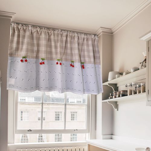 厨房半帘短帘免打孔简易窗帘小窗户卧室遮光布帘柜帘卫生间半截帘