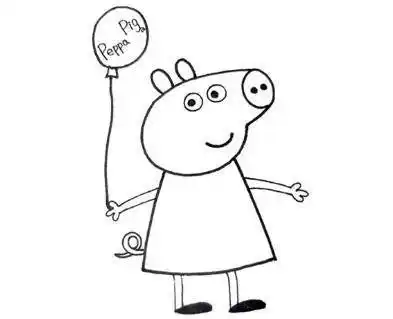 小猪佩奇的画法步骤儿童简笔画教程小猪佩奇的儿童画绘画步骤