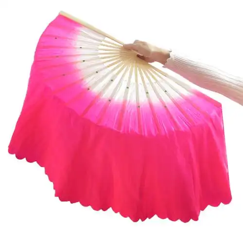 舞蹈扇子扭秧歌扇跳舞扇成人加长单色双面表演扇道具扇包邮广场扇