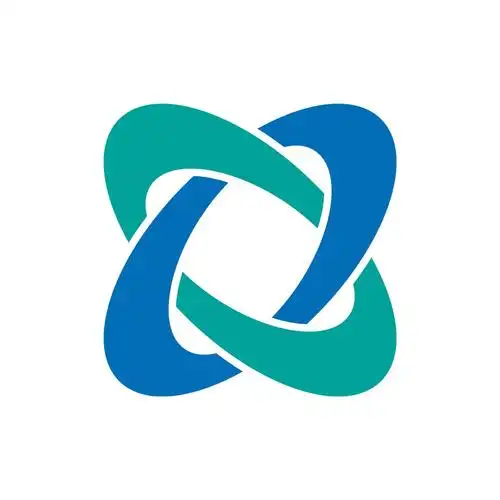 蓝色绿色交叉环科技矢量logo图标