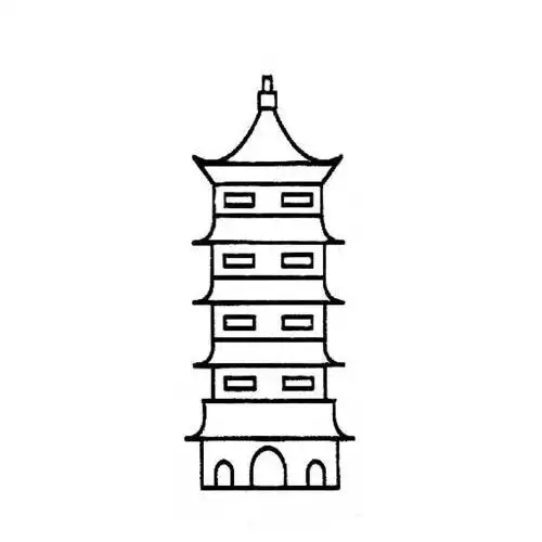 宝塔简笔画大