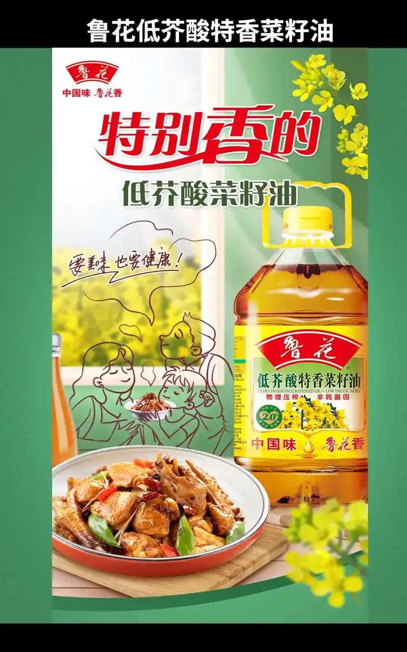鲁花低芥酸特香菜籽油省钱活动.