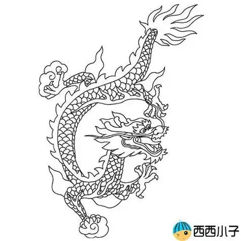 青龙素描简笔画