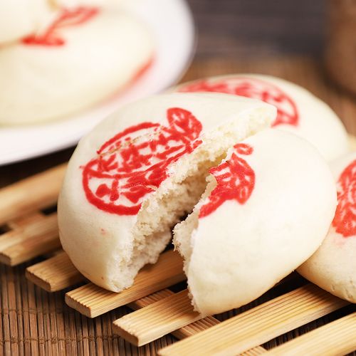 浙江金华特产馒头红印馒头仙桥轩仔酒宴喜事馒头8个左右2斤包邮