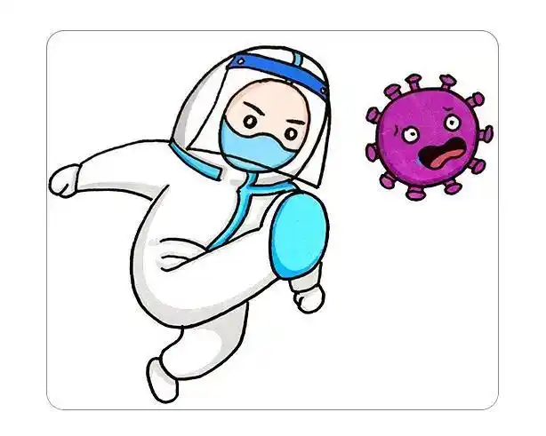 与病毒作战的医生简笔画白衣战士加油必胜