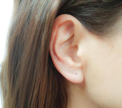 包邮秒杀精灵耳轮廓 925纯银男女士耳钉夹韩版简约欧美ins火 原创