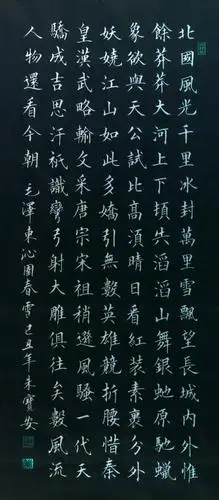 【引用】小楷沁园春雪