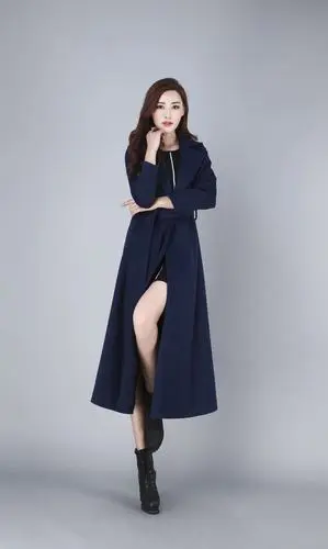 他他商城 女装 2018秋冬季新款毛呢风衣女欧美百搭时尚修身超长款羊绒