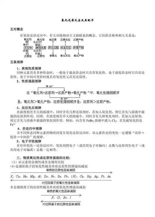 氧化还原反应配平