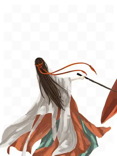 侠客手绘原创高清图4188春天游戏的清代孩童8812古风蒙面女侠原创高清