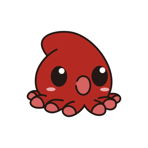 矢量手绘卡通小章鱼图片