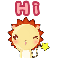 小狮子leo gif表情 hi