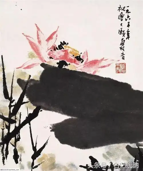 墨彩少年美术欣赏潘天寿笔下的荷花亭亭玉立