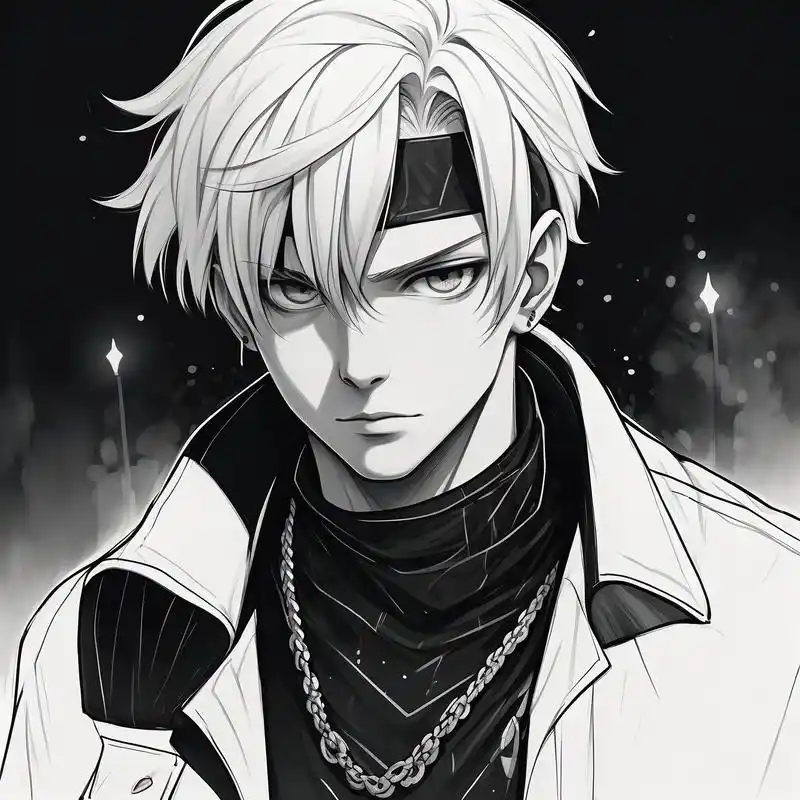 97纯狱风酷哥黑白素描头像94 想要一张独具个性的头像吗?