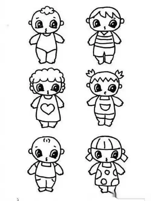 娃娃简笔画娃娃简笔画图片大全