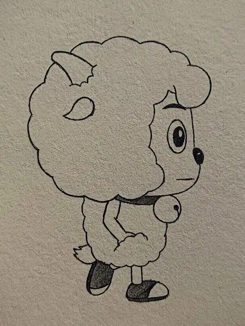 绘画过程  #简笔画  #画画  #喜羊羊  #动漫绘画