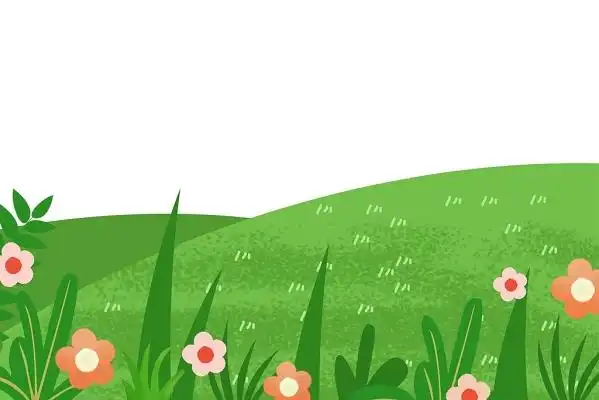 草坪草地绿色卡通背景素材
