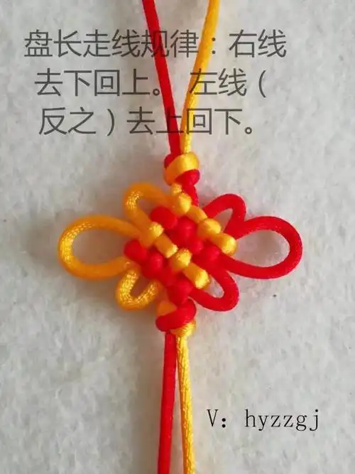 两回盘长详细图文教程 小练习四季平安-编法图解-图文教程区-中国结