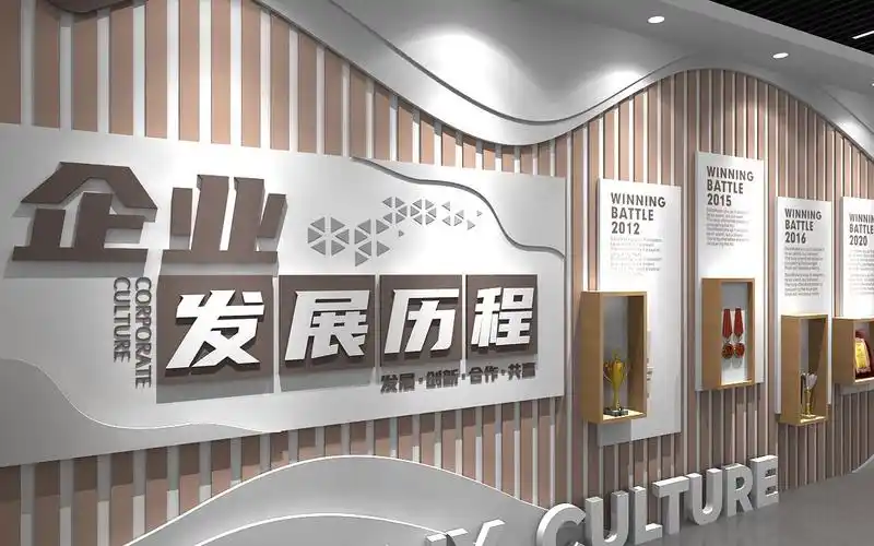 企业发展历程形象墙 公司荣誉文化墙