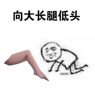 向大长腿低头