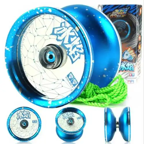 健身玩具正版奥迪双钻悠悠球溜溜球黑剑冰焰竞技悠悠球高级金属球冰焰