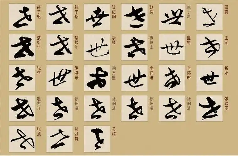 世的草字什么写?