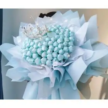 鲜花速递北京上海南京 创意生日配送 {2022新年款}52颗棒棒糖花束 不