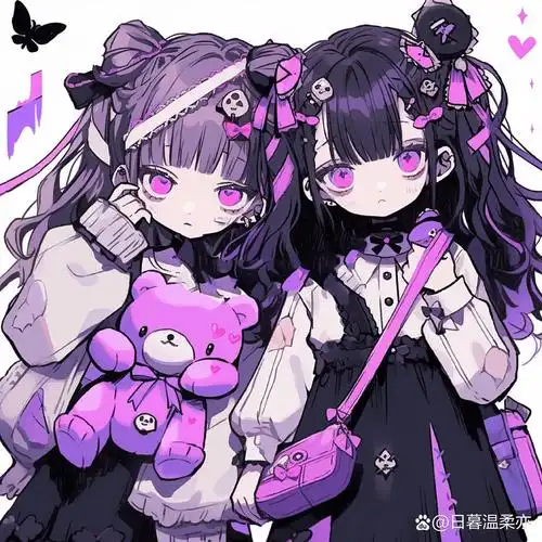 甜酷女孩|小熊姐妹花 闺蜜头像