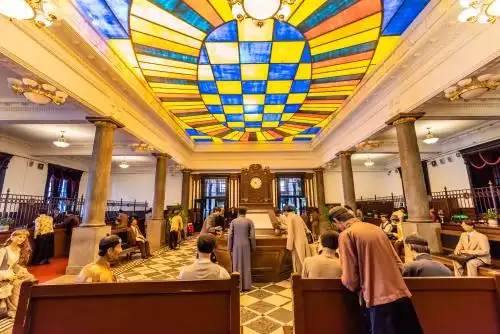 中国辽宁沈阳金融博物馆的大堂