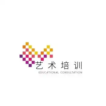 艺术教育培训彩色创意logo设计