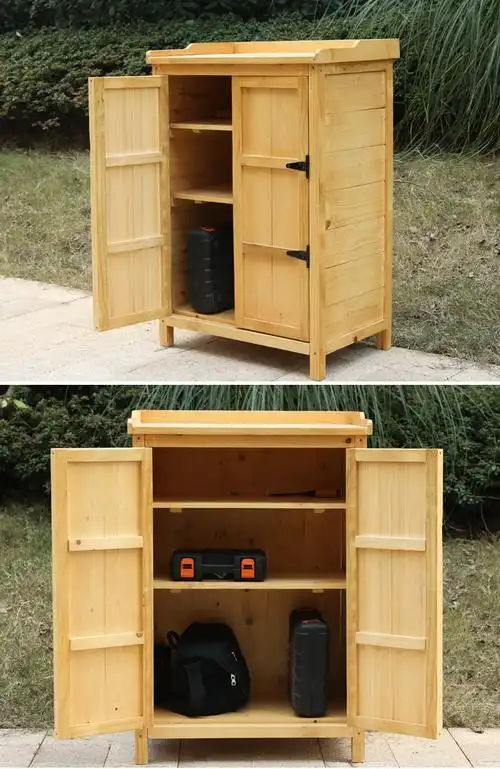 封后木工具箱户外阳台收纳柜花园储物柜子庭院收纳箱防晒防水防雨