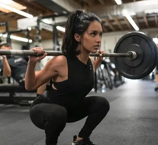 女生健身,请多做深蹲,而不是跑步,3个理由告诉你做深蹲的好处|杠铃