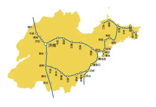 山东境内目前通有京沪高铁,鲁南高铁,济青高铁,青盐铁路,青烟威荣城际