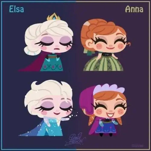 插画 电影 动漫【冰雪奇缘frozen】q版好萌!