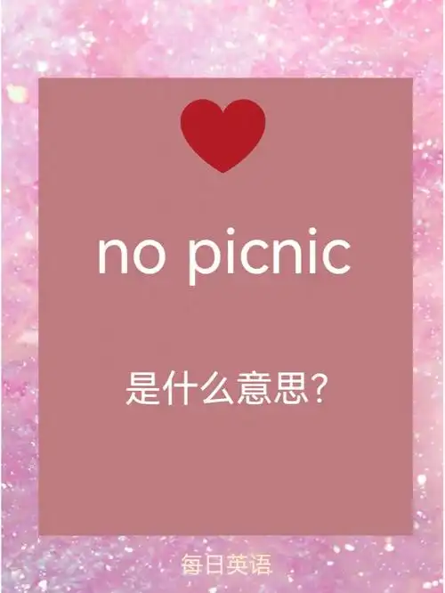 每日英语nopicnic是什么意思