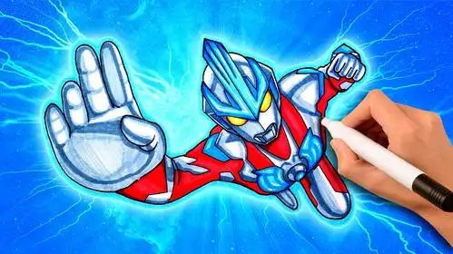 的q版贝利亚奥特曼儿童卡通简笔画 服务升级 2强壮的银河奥特曼的画法