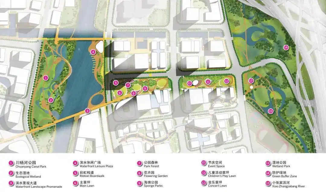 som 新作 | 张江城市副中心核心区城市设计-景观设计-筑龙园林景观