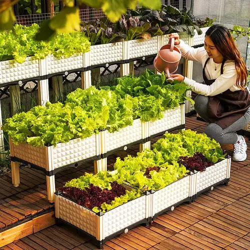 阳台种菜盆室内蔬菜种植箱家庭种菜神器花盆家用长方形种菜箱架子