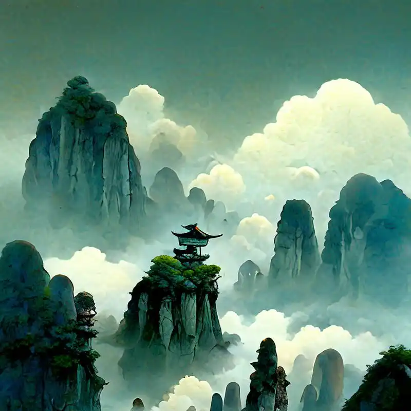 百度ai绘图黑科技#图片,卫星视图,古风绘画,中国风,描绘古诗词,古典