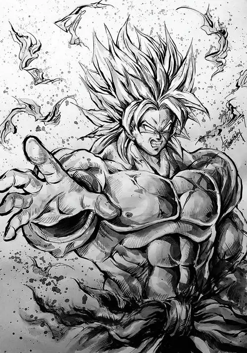 这段时间不起稿直接画的龙珠人物