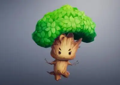 卡通树人格鲁特树妖精灵森林之子