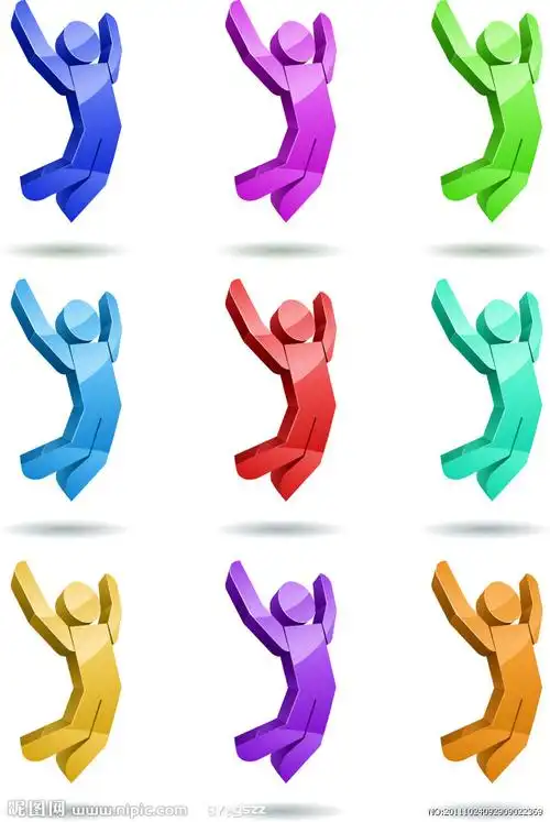 3d跳跃人物logo设计设计图__网页小图标_标志图标_设计图库_昵图网