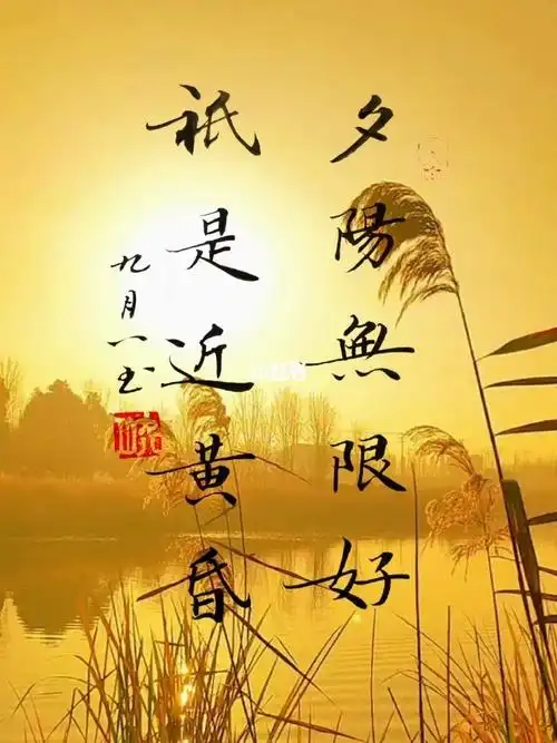 夕阳无限好只是近黄昏