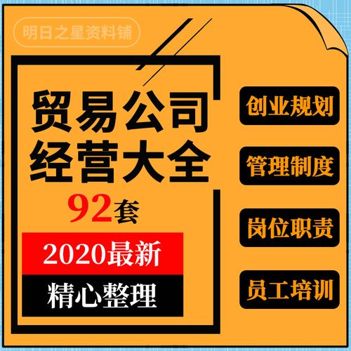 商贸贸易公司投资成立经营员工培训管理制度岗位职责手册资料