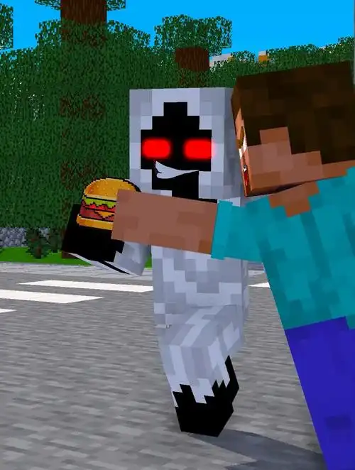 我的世界:当him有时停能力会怎么对付抢他汉堡的人?