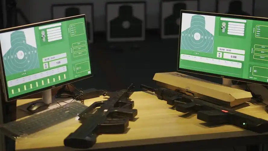 军训水平哪家强首先看激光电子模拟影像实弹打靶射击对抗训练